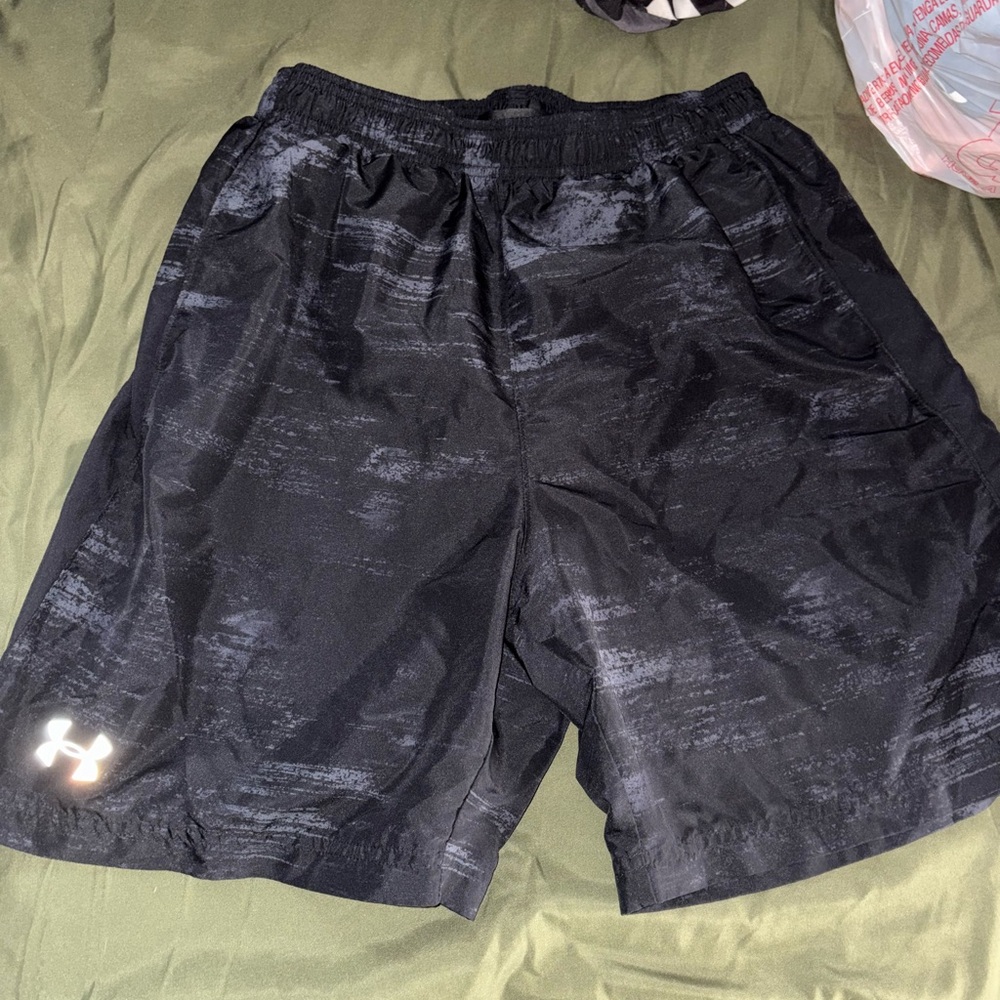 Under Armour Black Men's Patterned Training Shorts